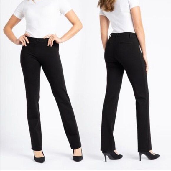 Betabrand pants womens black Dress Pant Yoga Pants classic boot cut size small